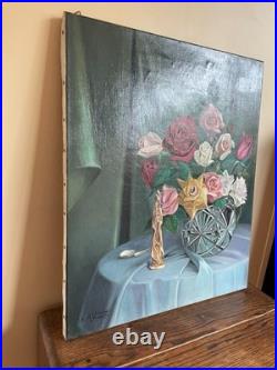 Tableau huile sur toile J. B Maurice VECKER (1899-1988) nature morte