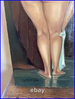 Tableau huile sur toile J. B Maurice VECKER (1899-1988) nue
