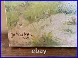Tableau huile sur toile J. B Maurice VECKER (1899-1988) renne 1926