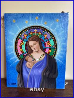 Tableau huile sur toile J. B Maurice VECKER (1899-1988) scène biblique Tableau huile sur toile J. B Maurice VECKER (1899-1988) scène biblique
