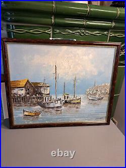 Tableau, huile sur toile, Marine, signée, William Jones (1886-1947)