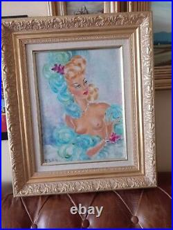 Tableau huile sur toile Pin Up