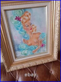 Tableau huile sur toile Pin Up