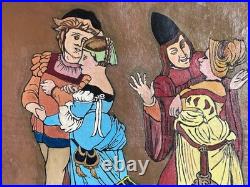 Tableau huile sur toile de beaumont (début XXe-s) scène animée