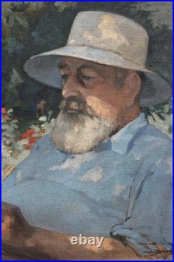 Tableau impressionniste HST Le Liseur Maurice DECAMPS (1892-1953) France