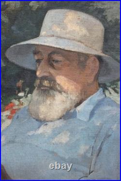 Tableau impressionniste HST Le Liseur Maurice DECAMPS (1892-1953) France