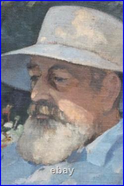 Tableau impressionniste HST Le Liseur Maurice DECAMPS (1892-1953) France