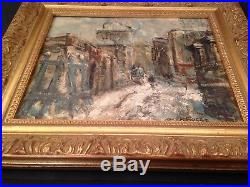 Tableau impressionniste Raymond BESSE (1899-1969) Vieux Montmartre Huile Signée
