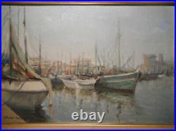 Tableau marine peinture port La Rochelle Charente-Maritime bateau mer océan 1