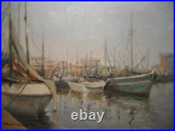 Tableau marine peinture port La Rochelle Charente-Maritime bateau mer océan 1
