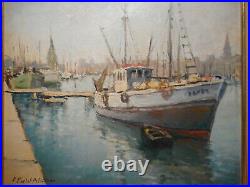 Tableau marine peinture port La Rochelle Charente-Maritime bateau mer océan 2