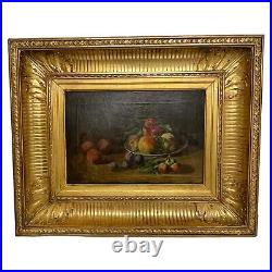 Tableau nature morte aux fruits, huile sur toile