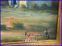 Tableau orientaliste huile sur toile turquerie vue d'Istanbul Empire Ottoman