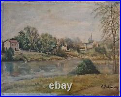 Tableau par Achille Renoir 1893-1968 Huile postimpressionniste 46,5cm x 59cm