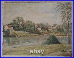 Tableau par Achille Renoir 1893-1968 Huile postimpressionniste 46,5cm x 59cm