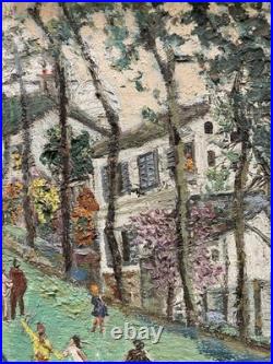 Tableau peinture ancienne Scène de genre, XXe peinture Naïve, Art Brut