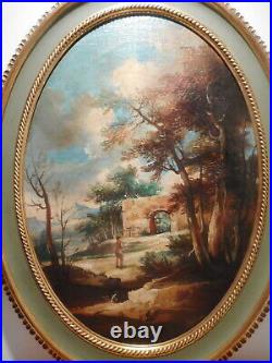 Tableau peinture paysage italien campagne italienne Ida CALZOLARI gout ancien