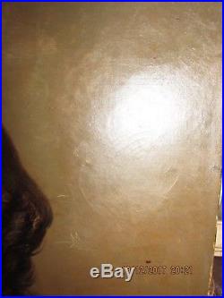 Tableau, portrait femme, hst, signé, daté 1842,-81x65 cm