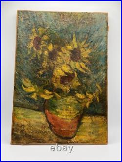 Tableau représentant une nature morte époque 19eme signé, attribué à Van Gogh