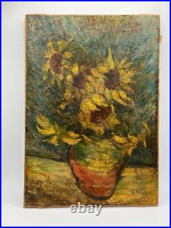 Tableau représentant une nature morte époque 19eme signé, attribué à Van Gogh