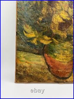 Tableau représentant une nature morte époque 19eme signé, attribué à Van Gogh