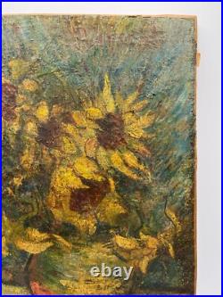 Tableau représentant une nature morte époque 19eme signé, attribué à Van Gogh