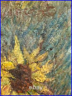 Tableau représentant une nature morte époque 19eme signé, attribué à Van Gogh