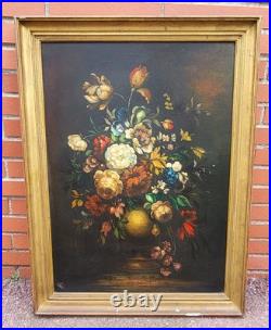 Tableau signé. Bouquet de Fleurs. Peinture huile sur toile Tableau signé. Bouquet de Fleurs. Peinture huile sur toile