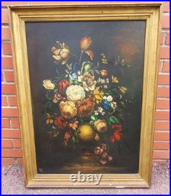 Tableau signé. Bouquet de Fleurs. Peinture huile sur toile Tableau signé. Bouquet de Fleurs. Peinture huile sur toile