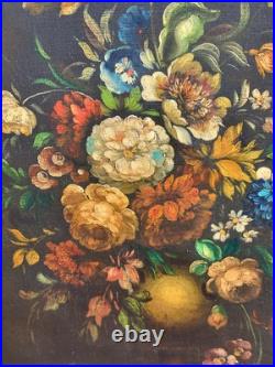 Tableau signé. Bouquet de Fleurs. Peinture huile sur toile Tableau signé. Bouquet de Fleurs. Peinture huile sur toile