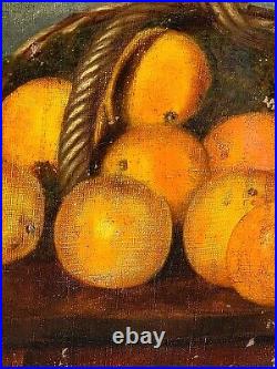 Tableau signé Nature morte au Fruits Peinture huile sur toile