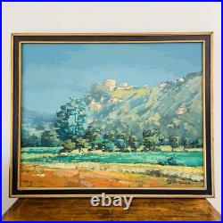 Tableau signé Patrick Turion Paysage de Provence Huile sur toile