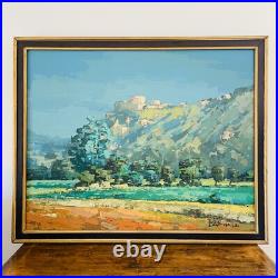 Tableau signé Patrick Turion Paysage de Provence Huile sur toile