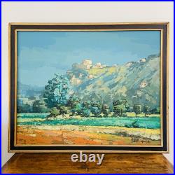 Tableau signé Patrick Turion Paysage de Provence Huile sur toile