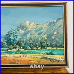 Tableau signé Patrick Turion Paysage de Provence Huile sur toile