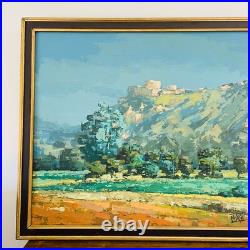 Tableau signé Patrick Turion Paysage de Provence Huile sur toile