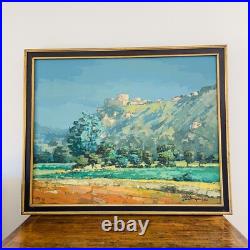 Tableau signé Patrick Turion Paysage de Provence Huile sur toile