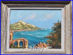 Tableau signée GIOVANI ROBERT Cote D AZUR Sainte Maxime Peinture huile sur toile