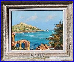 Tableau signée GIOVANI ROBERT Cote D AZUR Sainte Maxime Peinture huile sur toile