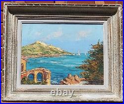 Tableau signée GIOVANI ROBERT Cote D AZUR Sainte Maxime Peinture huile sur toile