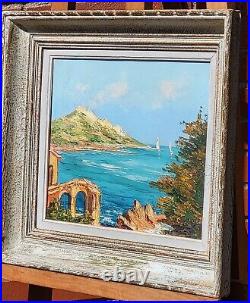 Tableau signée GIOVANI ROBERT Cote D AZUR Sainte Maxime Peinture huile sur toile