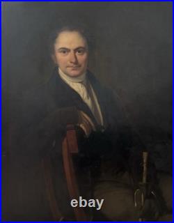 Tableaux Ancien, Grand Portrait D'un Gentleman Anglais Vers 1820 Tableaux Ancien, Grand Portrait D'un Gentleman Anglais Vers 1820