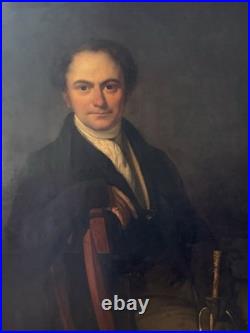 Tableaux Ancien, Grand Portrait D'un Gentleman Anglais Vers 1820 Tableaux Ancien, Grand Portrait D'un Gentleman Anglais Vers 1820