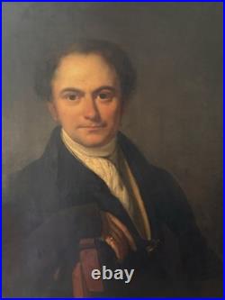 Tableaux Ancien, Grand Portrait D'un Gentleman Anglais Vers 1820 Tableaux Ancien, Grand Portrait D'un Gentleman Anglais Vers 1820