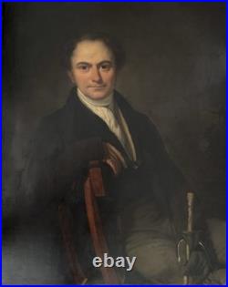 Tableaux Ancien, Grand Portrait D'un Gentleman Anglais Vers 1820 Tableaux Ancien, Grand Portrait D'un Gentleman Anglais Vers 1820