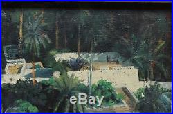 Terrasses à Laghouat, Algérie, P. L. Beaumont vers 1930, orientaliste