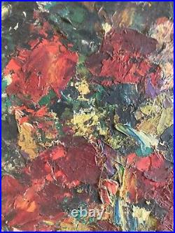 Très Belle Peinture 1940 Huile Sur Toile Bouquet Fleur Fleurs Vase Henry D'Anty