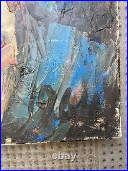 Très Belle Peinture 1964 Huile Sur Toile Maurice Vagh-Weinmann Enfant Portrait