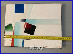 Très Belle Peinture 2006 huile sur toile à identifier constructivisme, abstrait