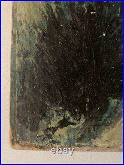 Très Belle Peinture Bord De Mer Huile Sur Toile Sur Carton Impressionniste XIXe